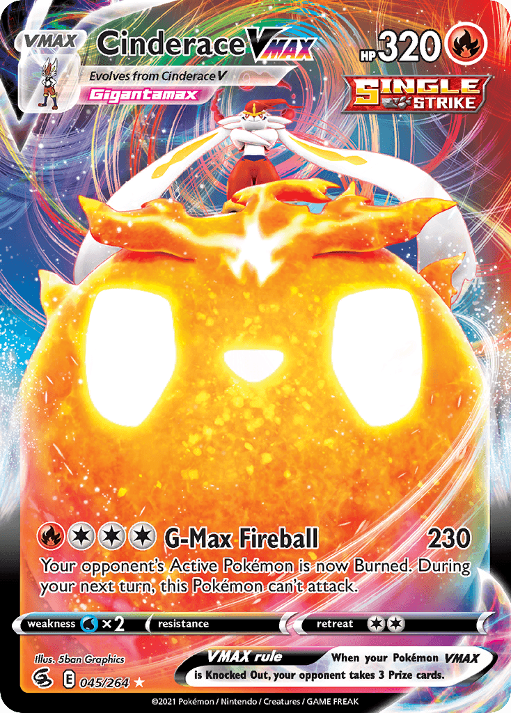 Cinderace VMAX Fusion Strike card