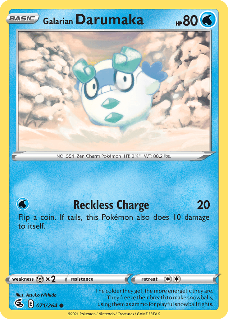 Galarian Darumaka Fusion Strike card