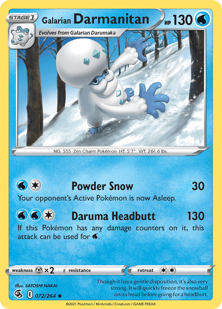 Galarian Darmanitan Fusion Strike card