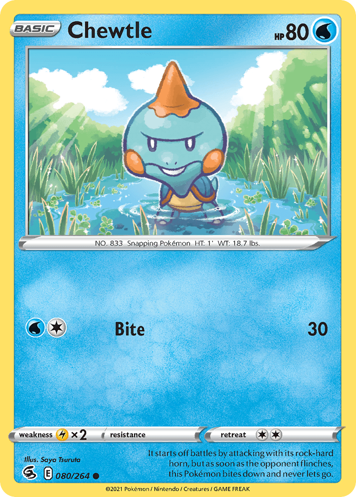 Chewtle Fusion Strike card