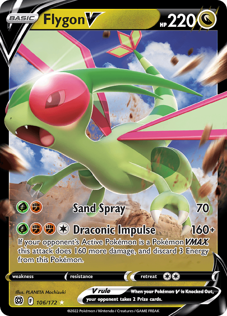 Flygon V Brilliant Stars card