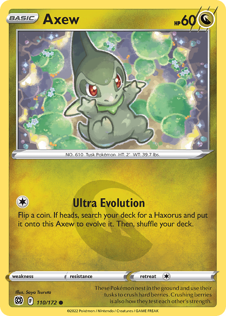 Axew Brilliant Stars card
