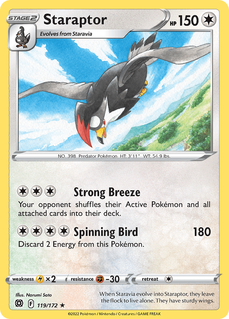 Staraptor Brilliant Stars card
