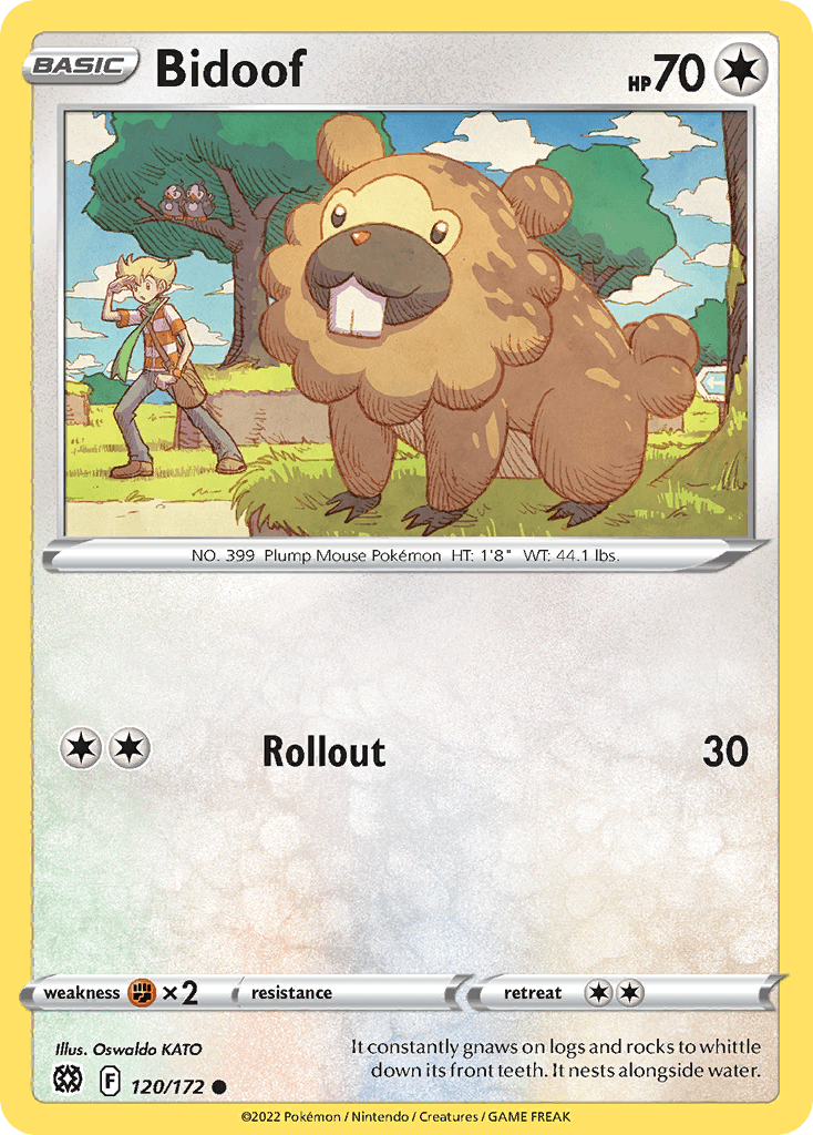 Bidoof Brilliant Stars card