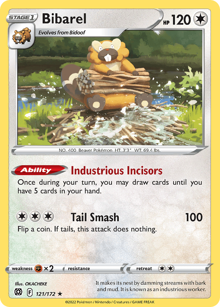 Bibarel Brilliant Stars card