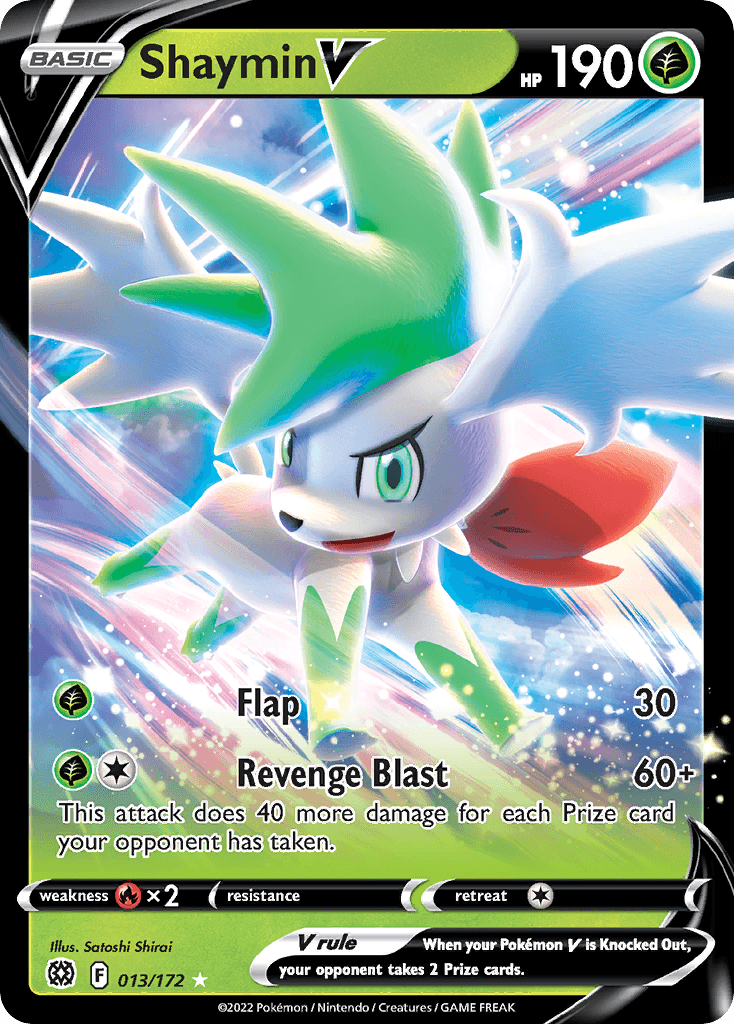 Shaymin V Brilliant Stars card