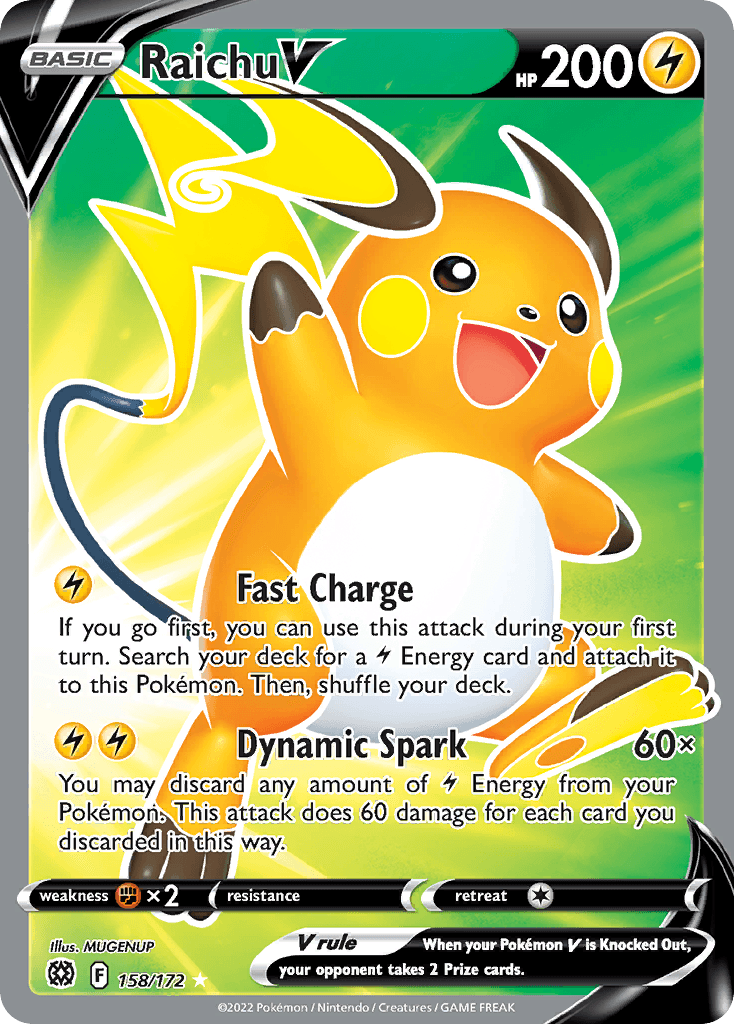Raichu V Brilliant Stars card
