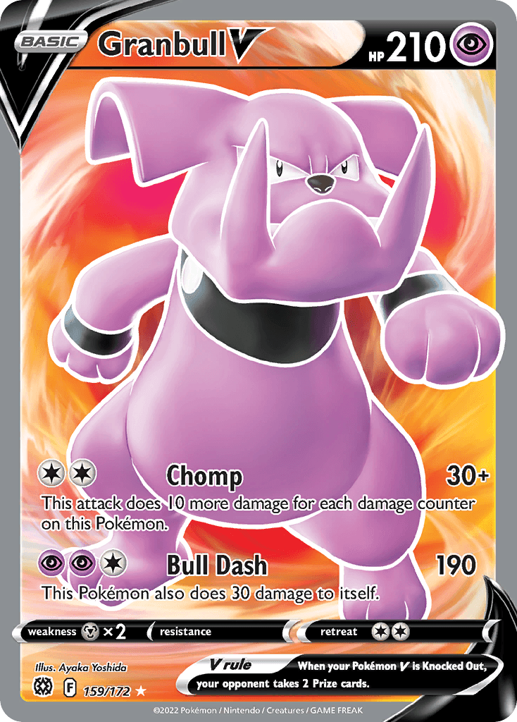 Granbull V Brilliant Stars card