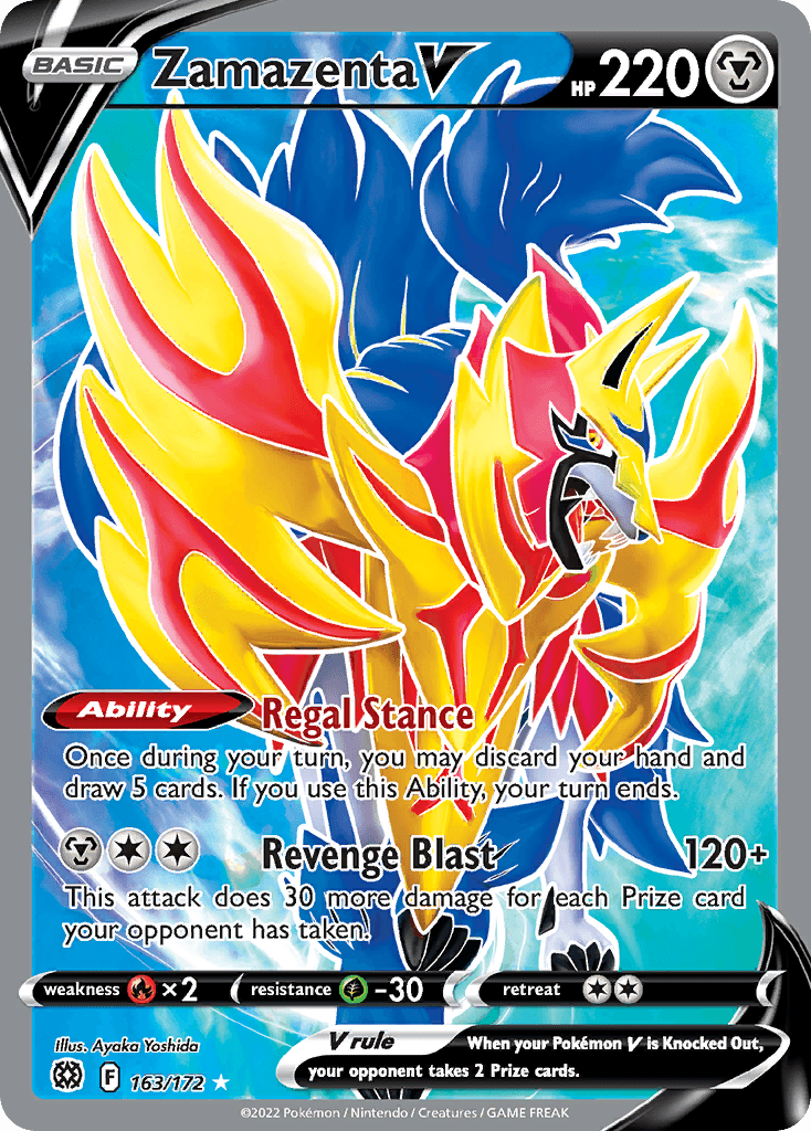 Zamazenta V Brilliant Stars card