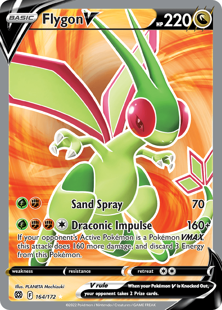 Flygon V Brilliant Stars card