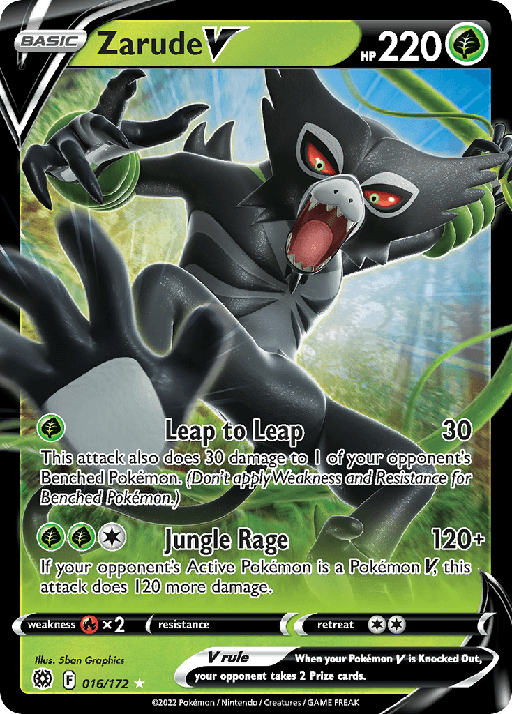 Zarude V Brilliant Stars card