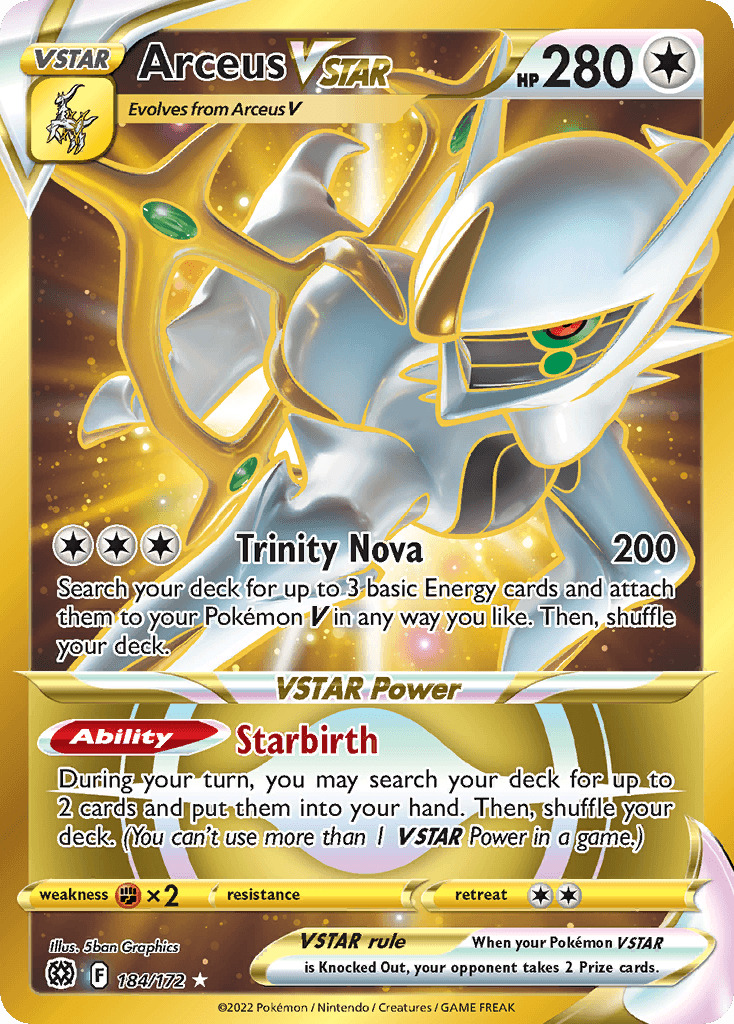 Arceus VSTAR Brilliant Stars card
