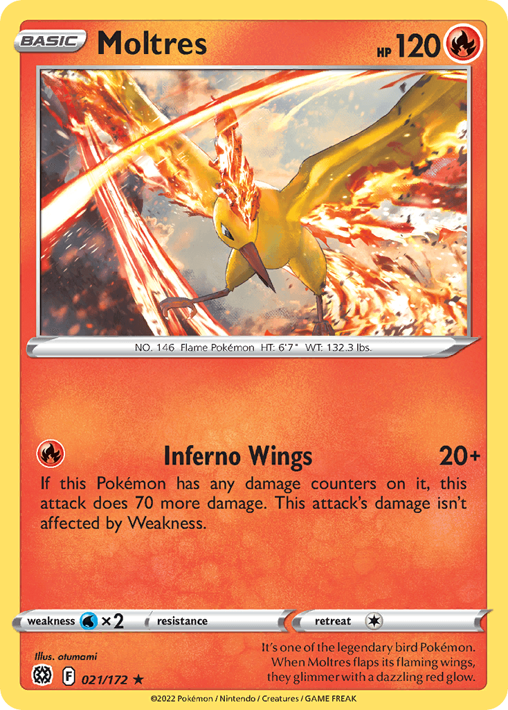 Moltres Brilliant Stars card