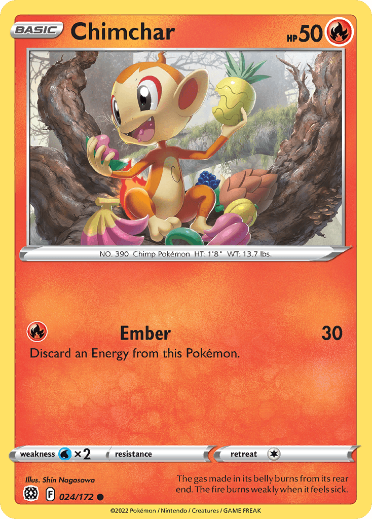 Chimchar Brilliant Stars card