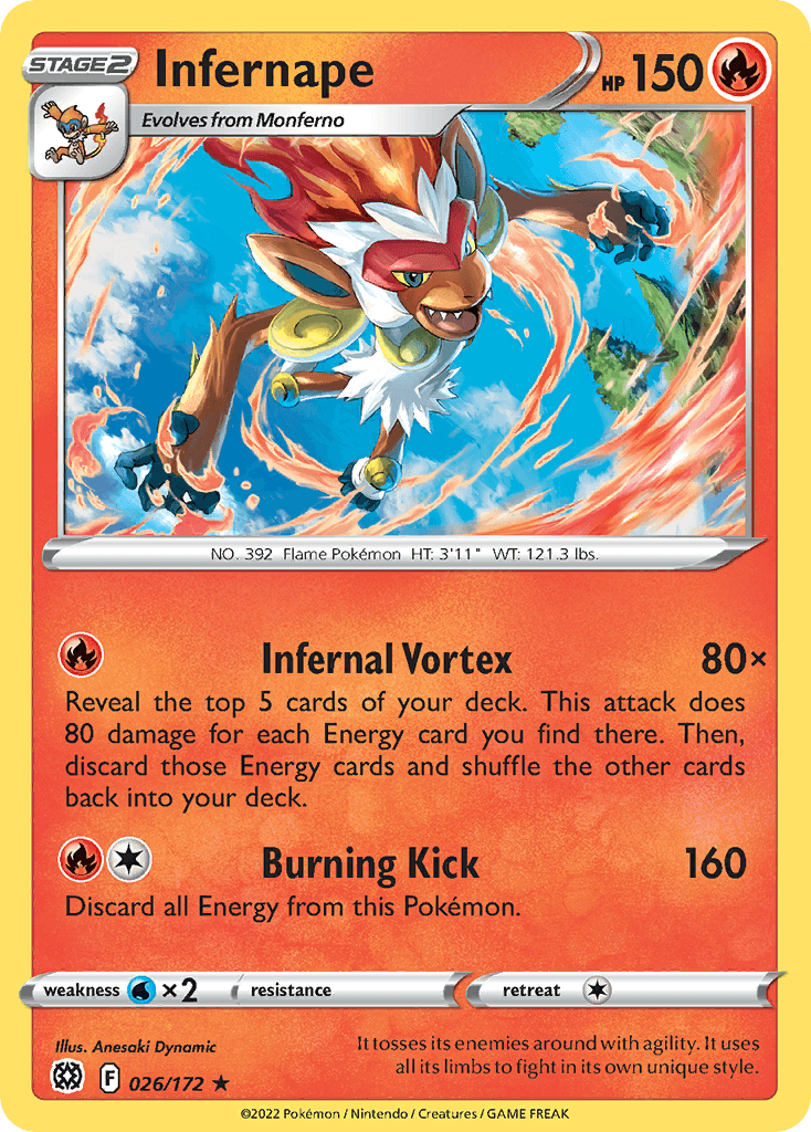 Infernape Brilliant Stars card