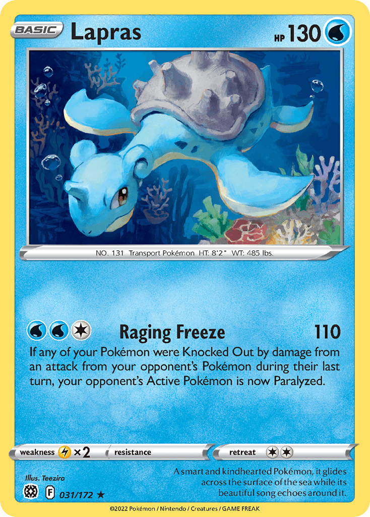 Lapras Brilliant Stars card