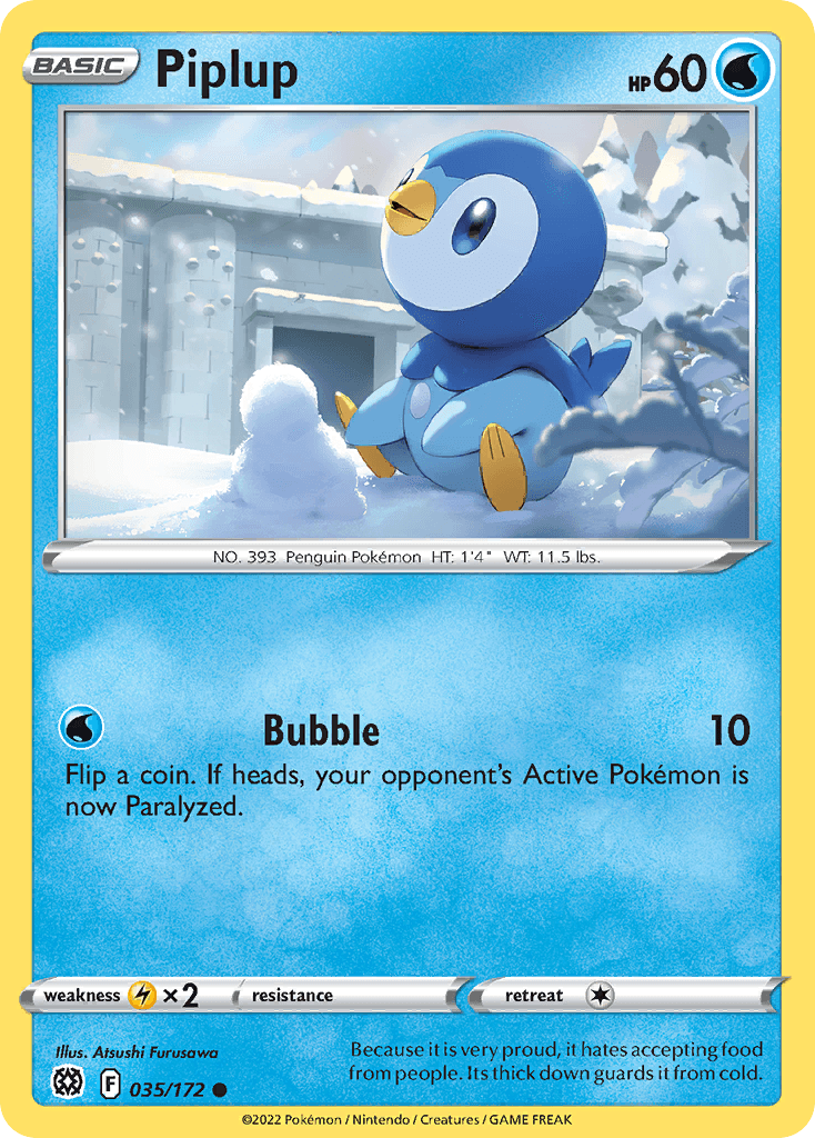 Piplup Brilliant Stars card