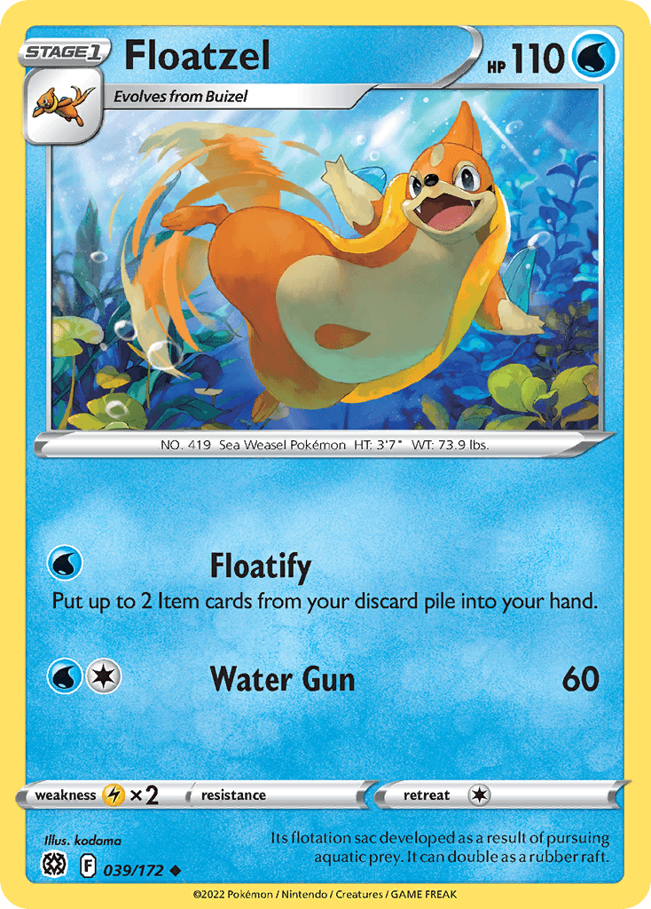 Floatzel Brilliant Stars card