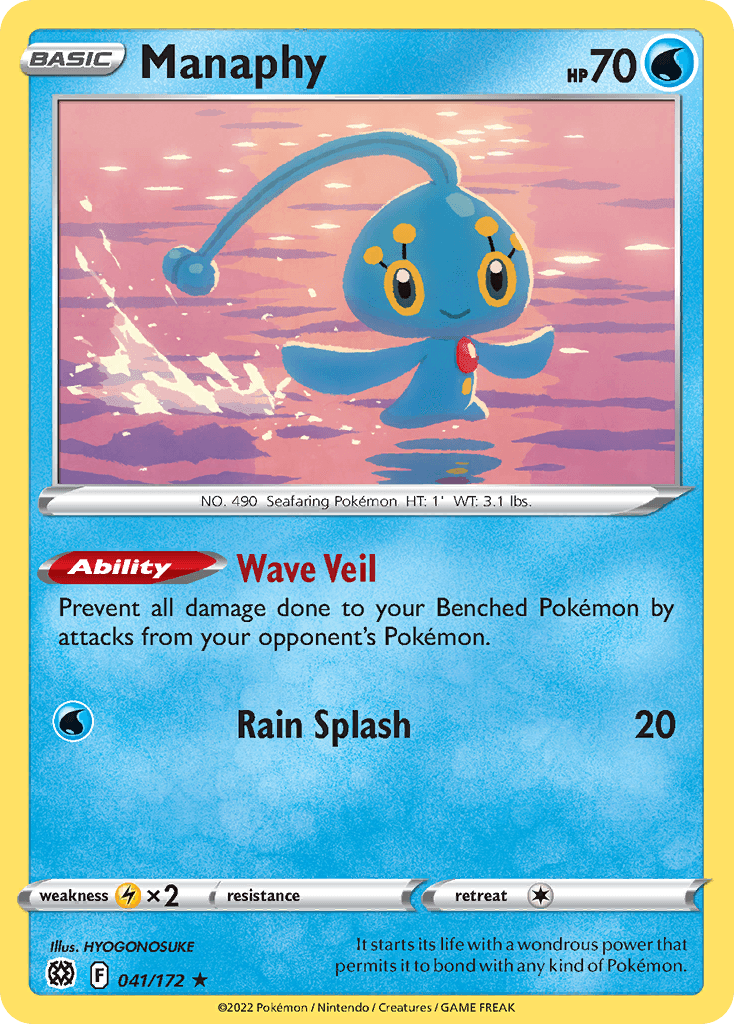 Manaphy Brilliant Stars card