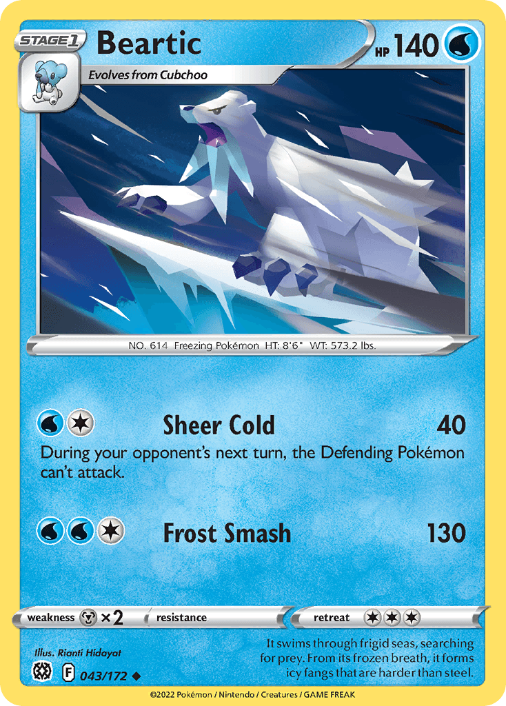 Beartic Brilliant Stars card