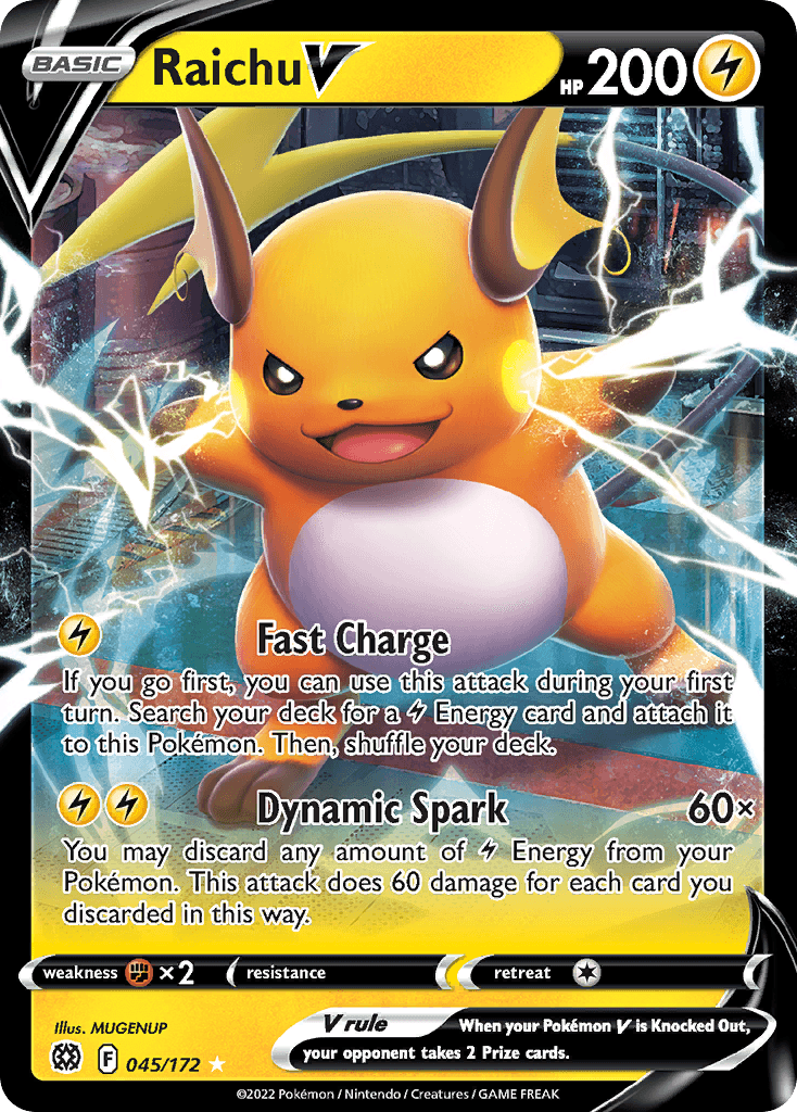 Raichu V Brilliant Stars card