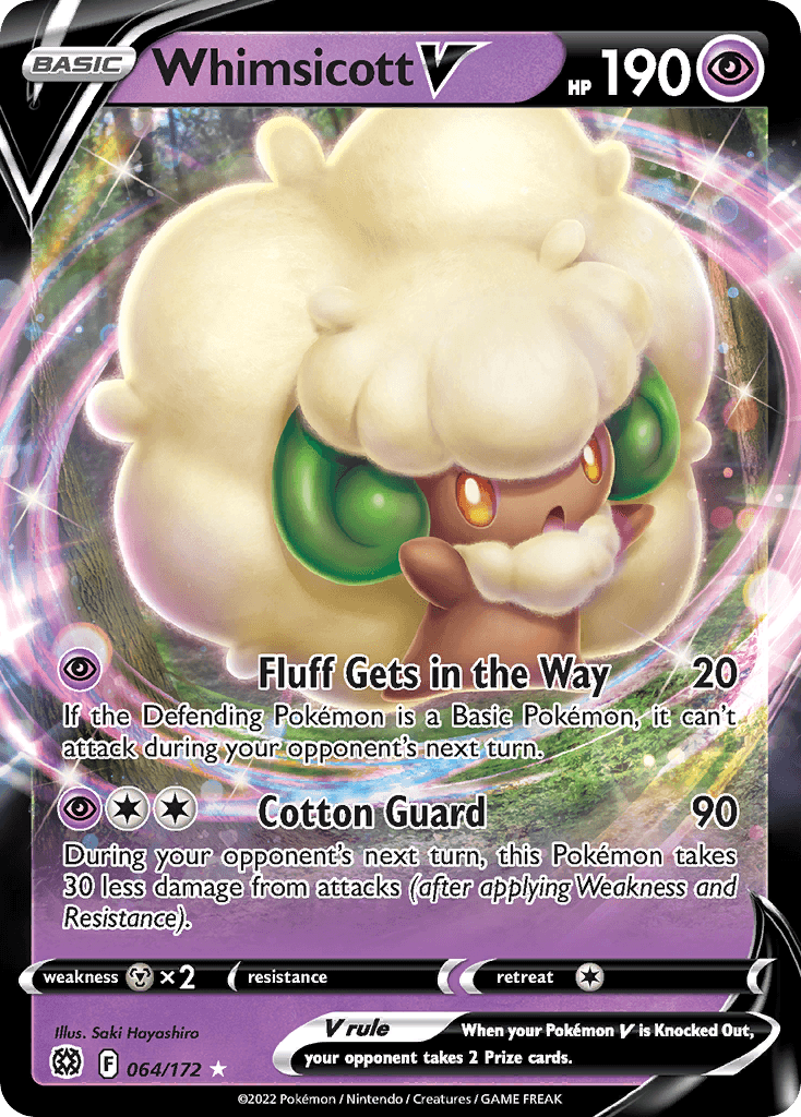 Whimsicott V Brilliant Stars card