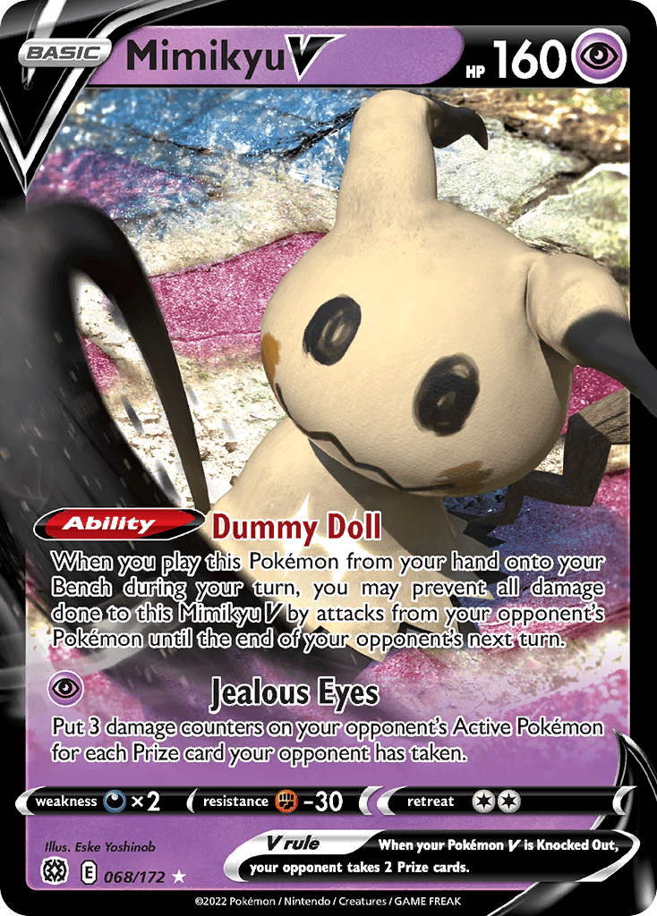 Mimikyu V Brilliant Stars card