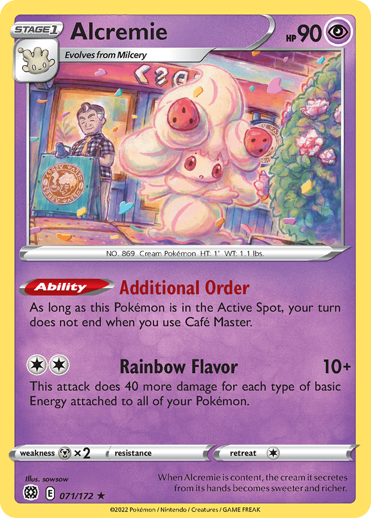 Alcremie Brilliant Stars card