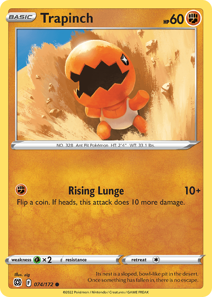 Trapinch Brilliant Stars card