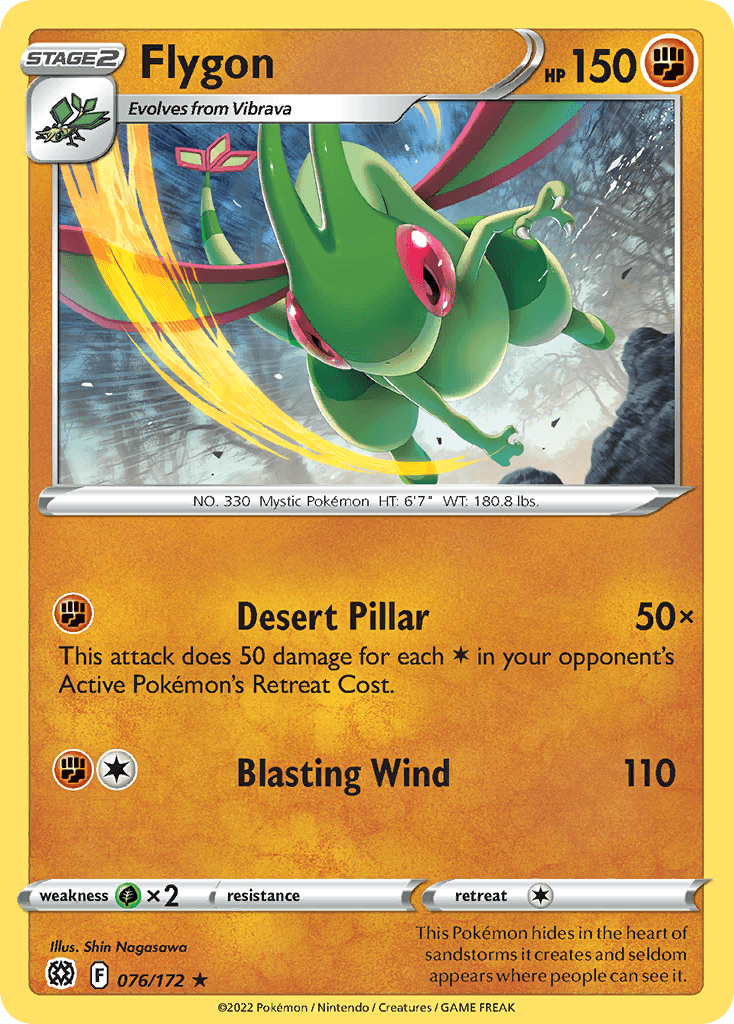 Flygon Brilliant Stars card
