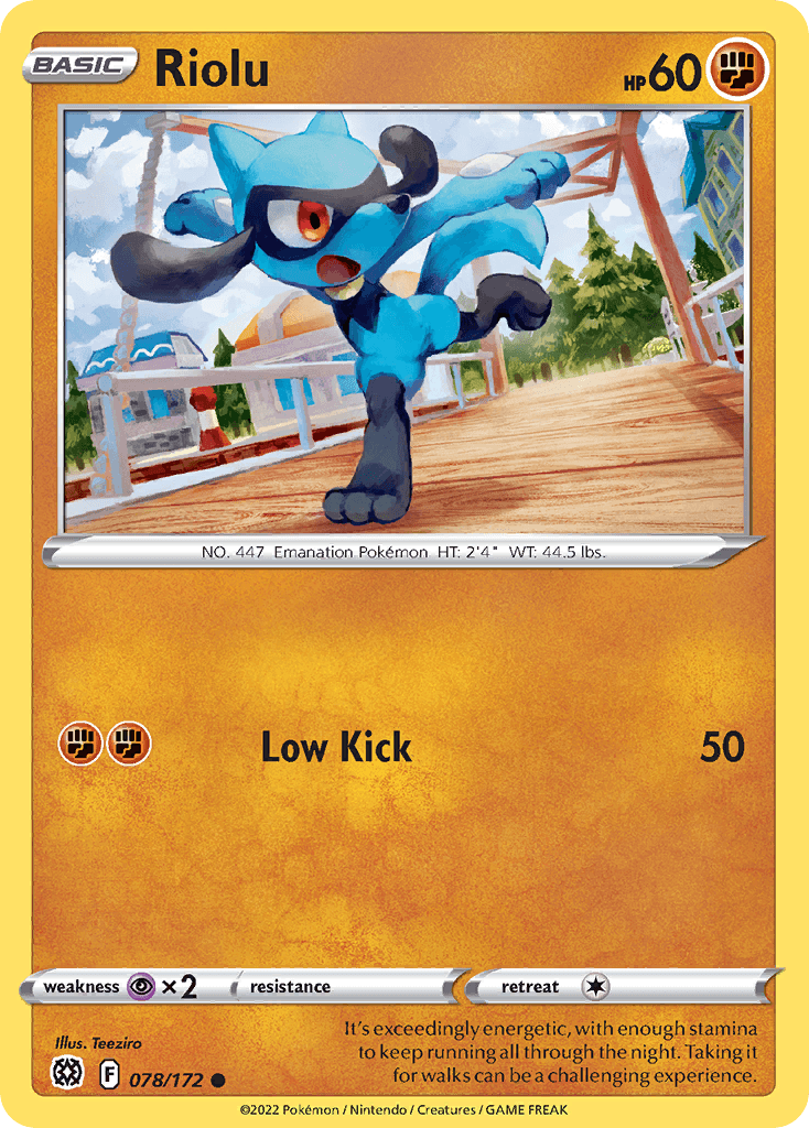 Riolu Brilliant Stars card