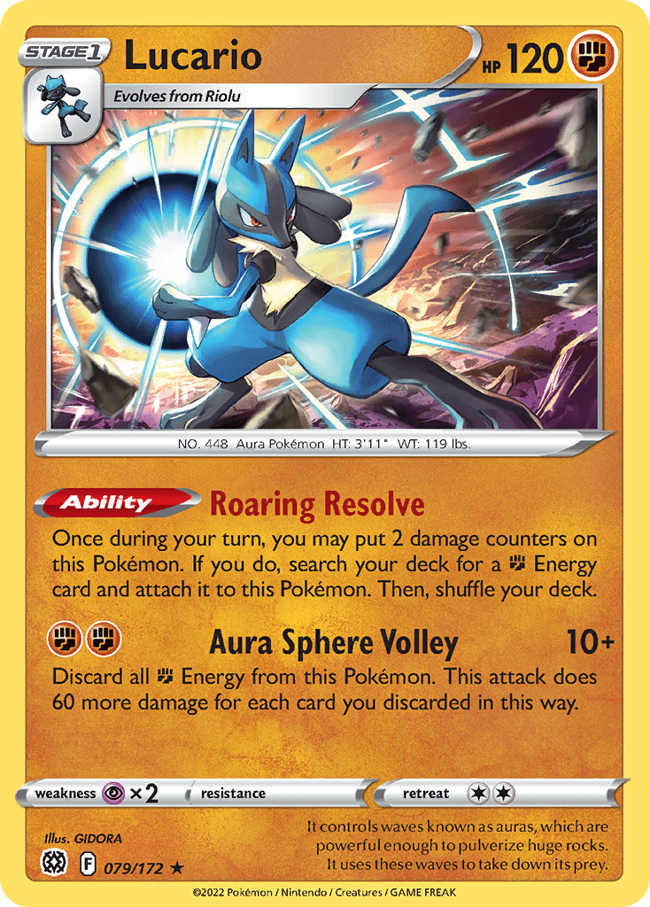 Lucario Brilliant Stars card