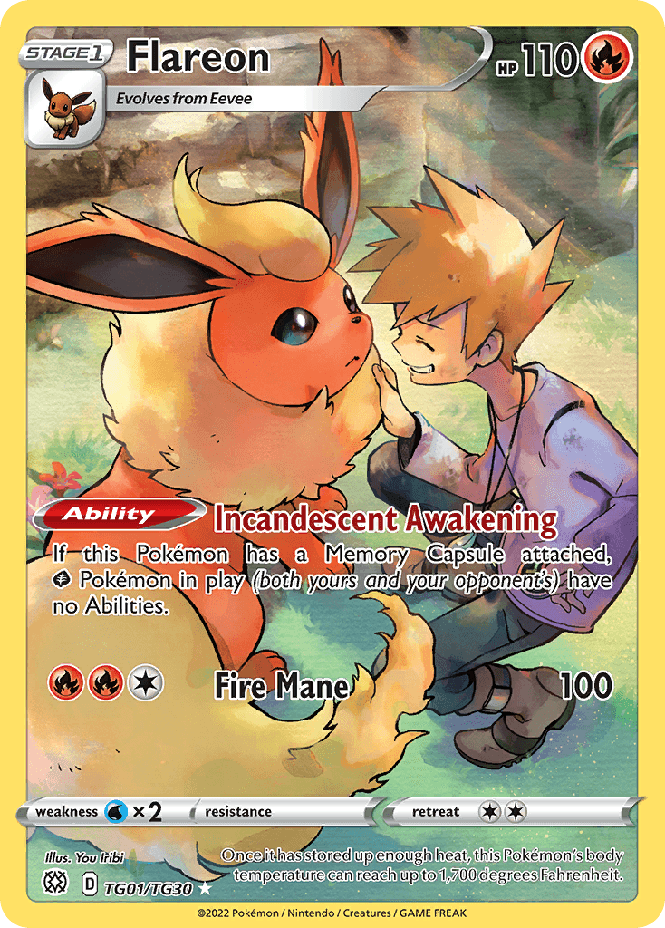 Flareon Brilliant Stars Trainer Gallery card