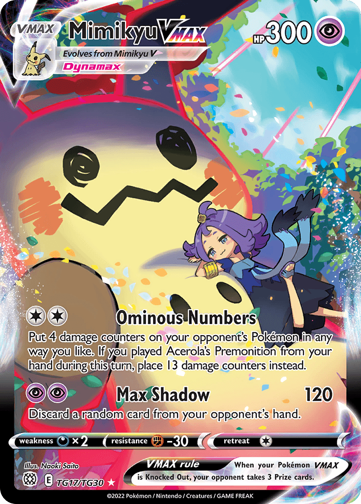 Mimikyu VMAX Brilliant Stars Trainer Gallery card
