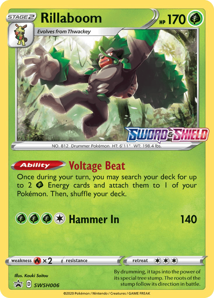 Rillaboom SWSH Black Star Promos card