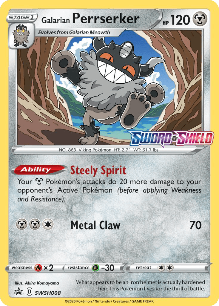 Galarian Perrserker SWSH Black Star Promos card