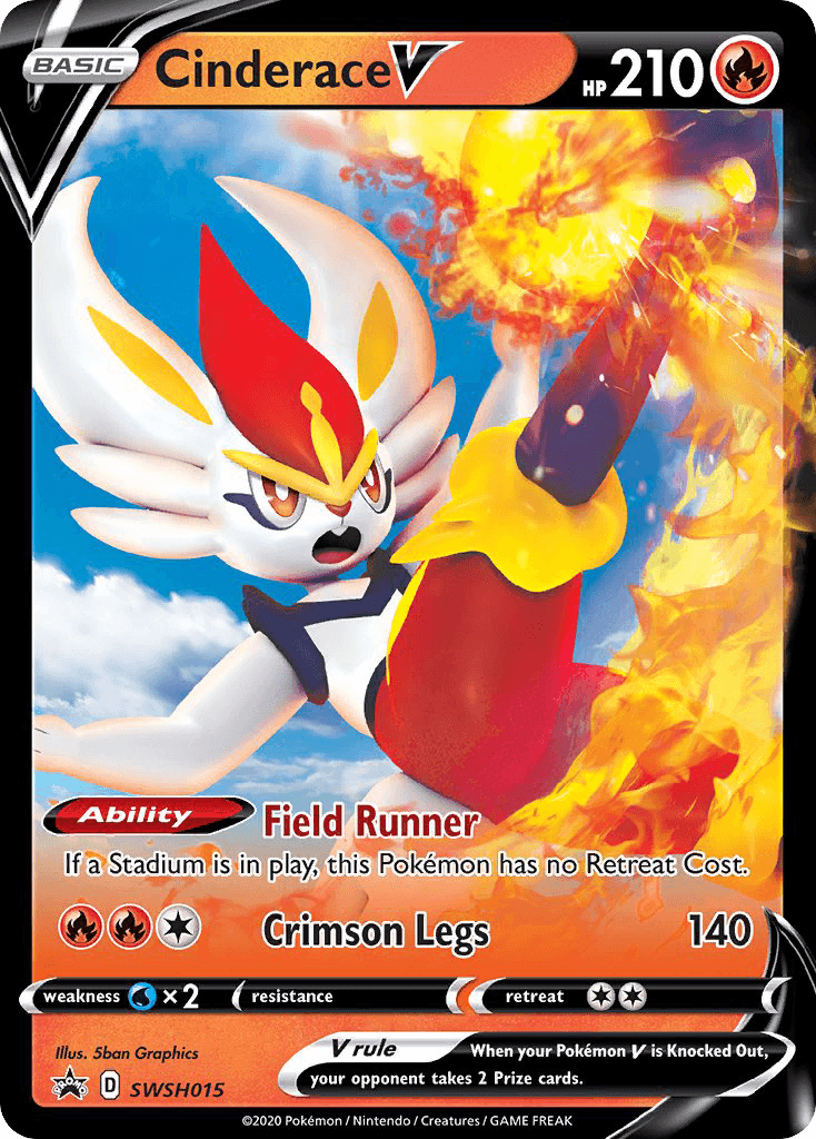 Cinderace V SWSH Black Star Promos card