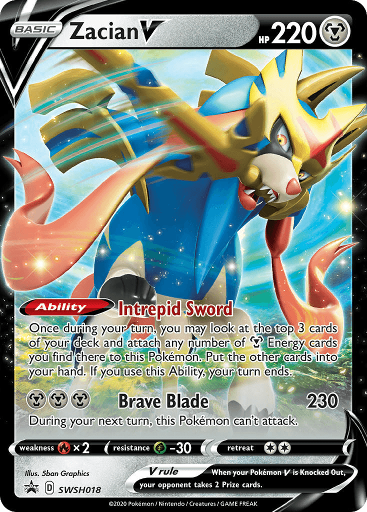 Zacian V SWSH Black Star Promos card