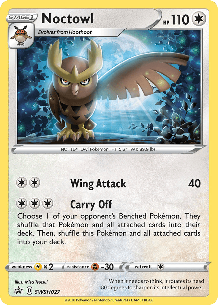 Noctowl SWSH Black Star Promos card