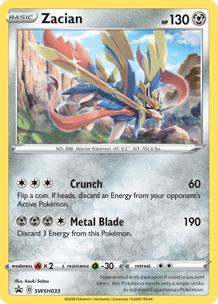 Zacian SWSH Black Star Promos card
