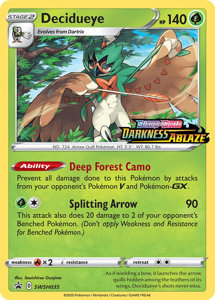 Decidueye SWSH Black Star Promos card