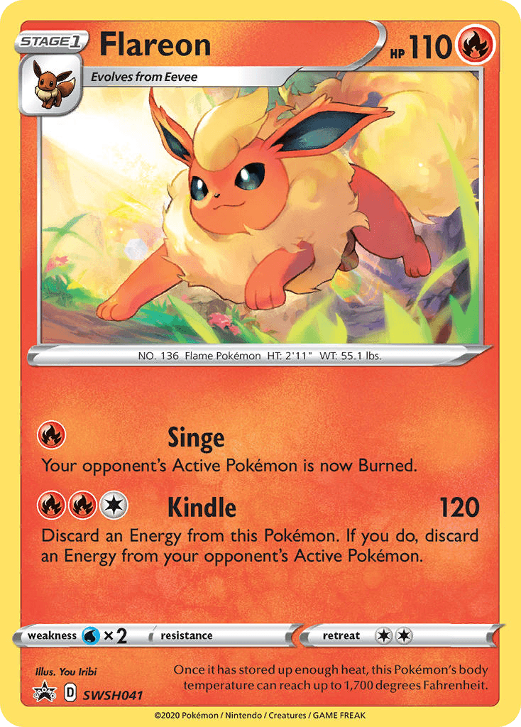 Flareon SWSH Black Star Promos card
