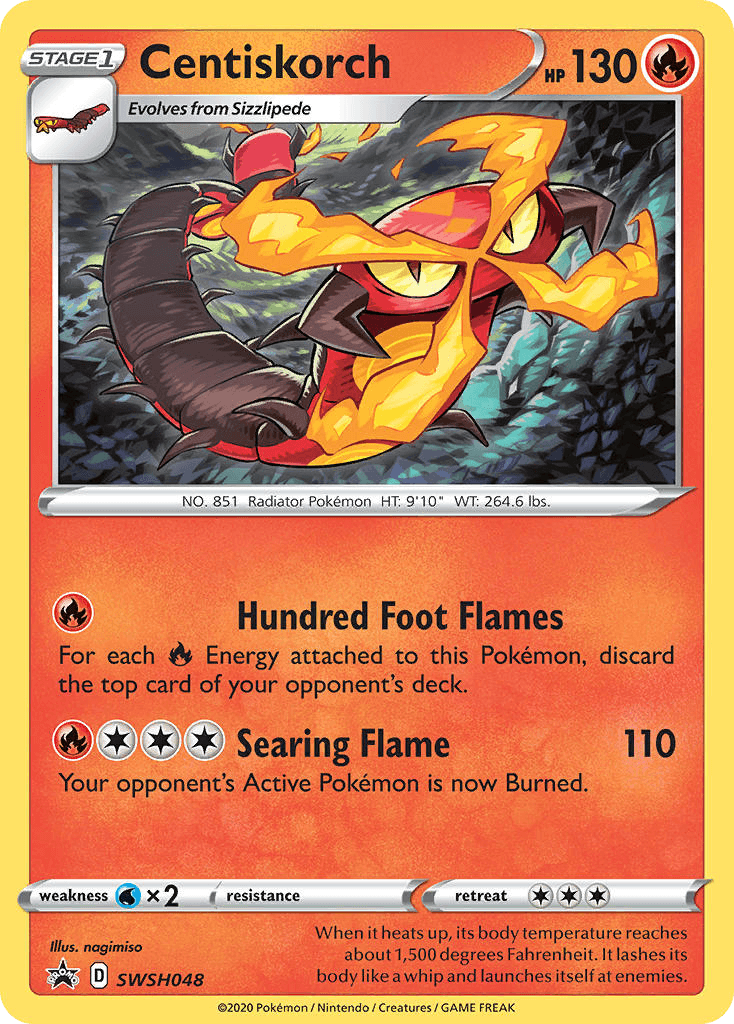 Centiskorch SWSH Black Star Promos card