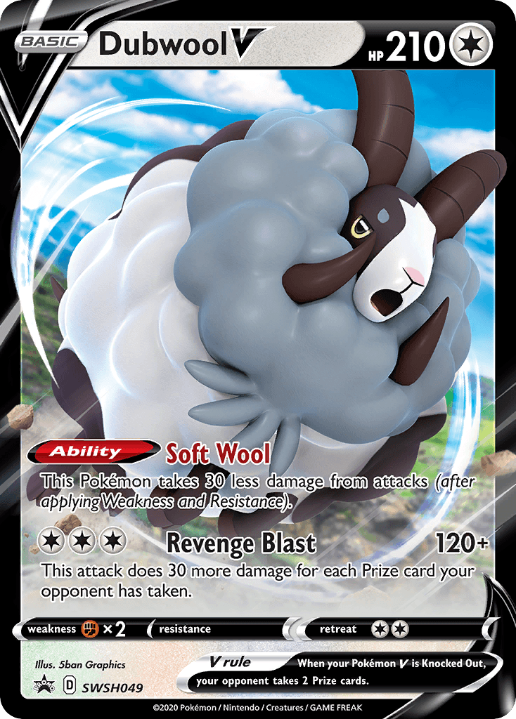 Dubwool V SWSH Black Star Promos card