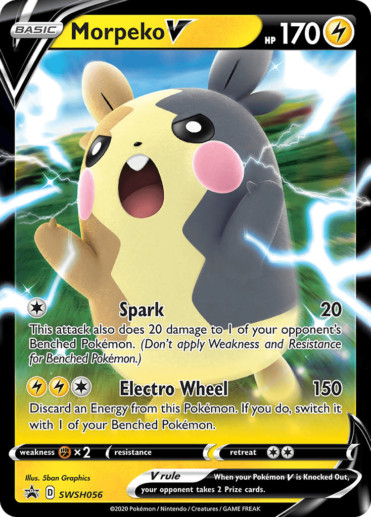 Morpeko V SWSH Black Star Promos card