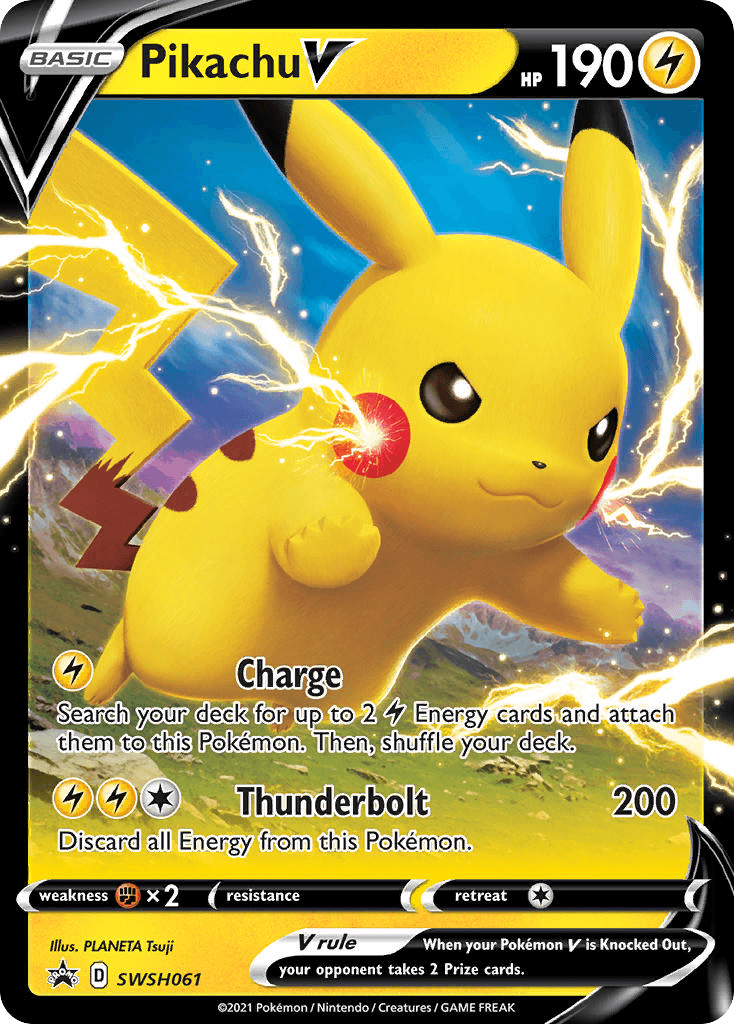 Pikachu V SWSH Black Star Promos card