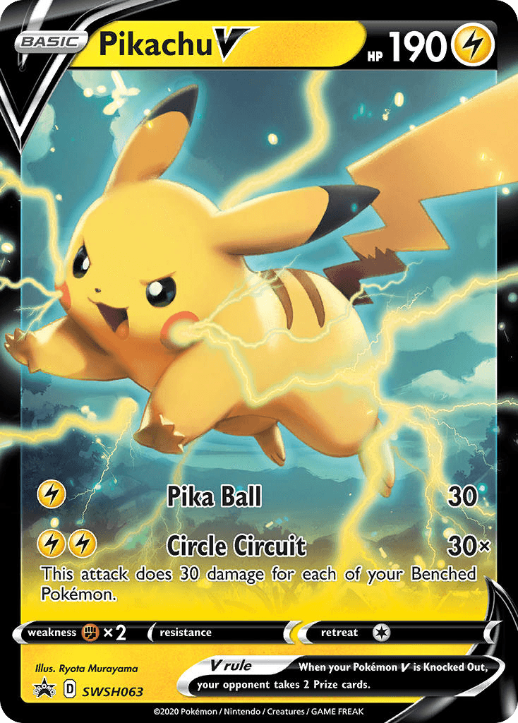 Pikachu V SWSH Black Star Promos card