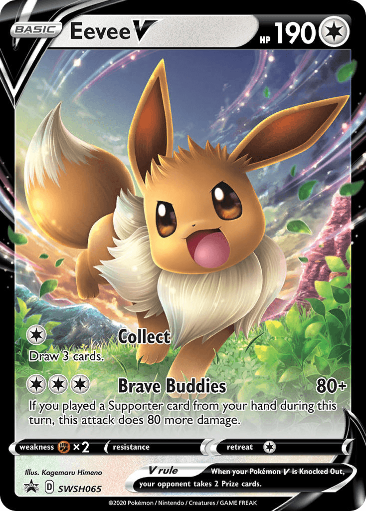 Eevee V SWSH Black Star Promos card