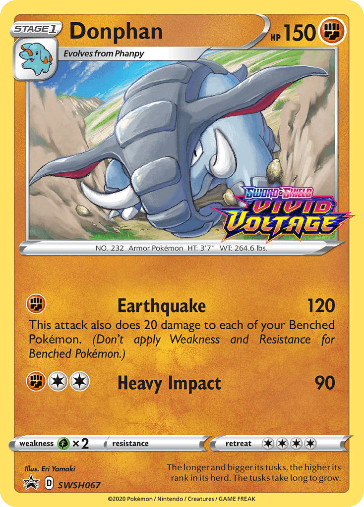 Donphan SWSH Black Star Promos card