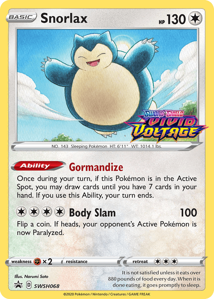 Snorlax SWSH Black Star Promos card
